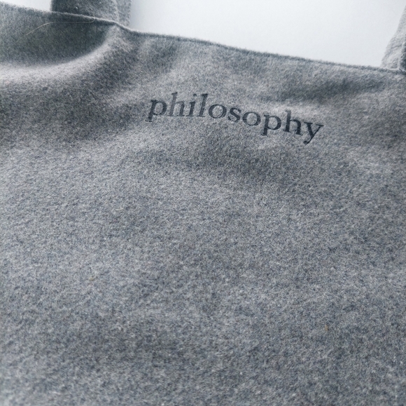 Philosophy Handbags - Philosophy Bag Gray Handbag Tote Cosmetic Bag